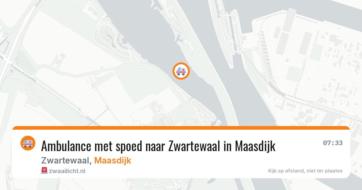 Ambulance met spoed naar Zwartewaal in Maasdijk — 1 jul 2026
