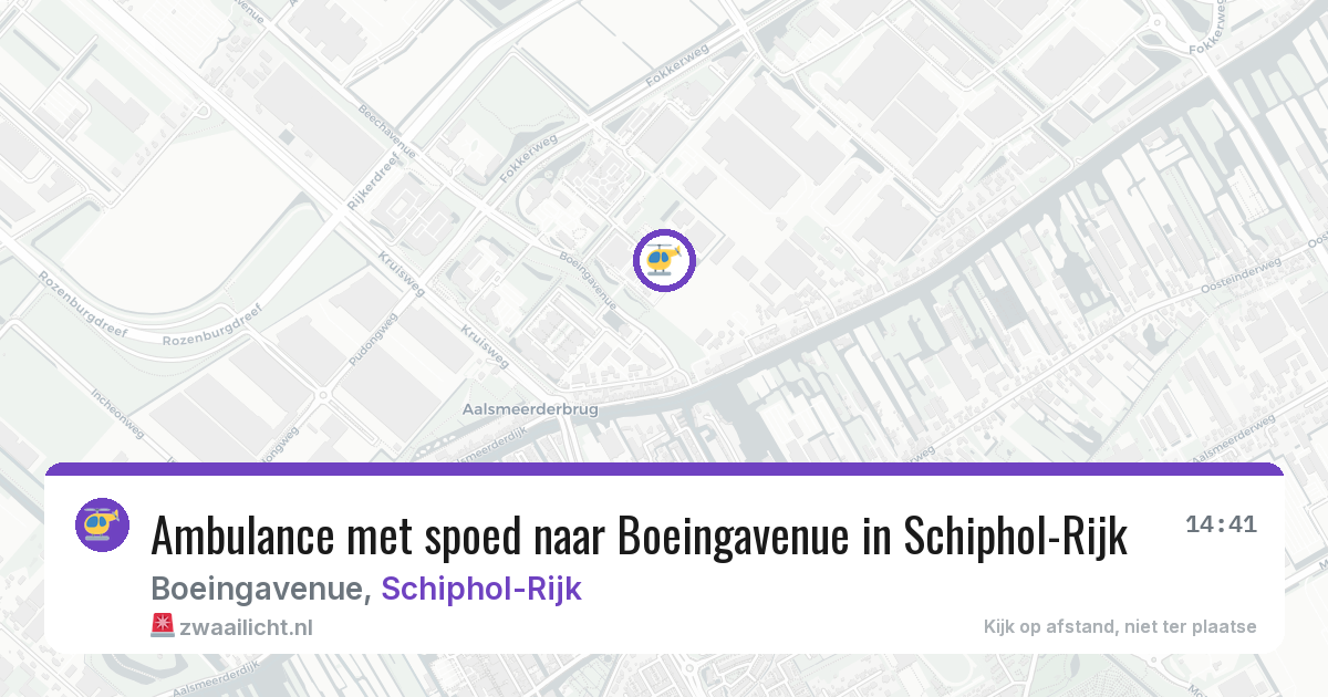 Ambulance met spoed naar Boeingavenue in Schiphol-Rijk — 5 mrt 2026