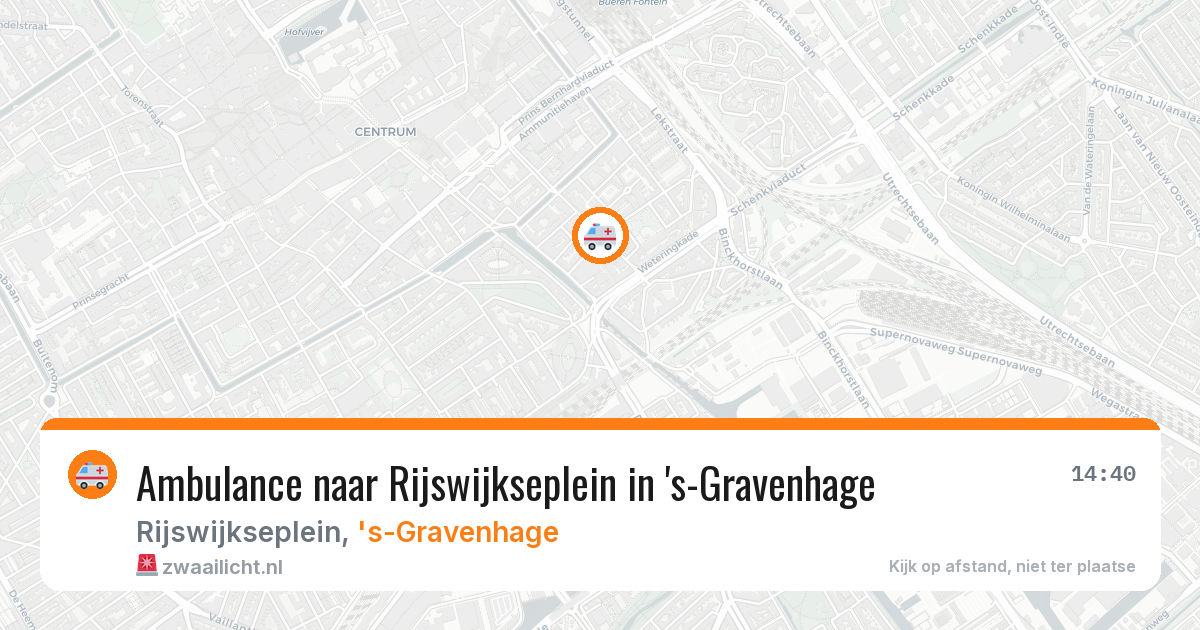 Ambulance naar Rijswijkseplein in 's-Gravenhage — 6 jul 2026
