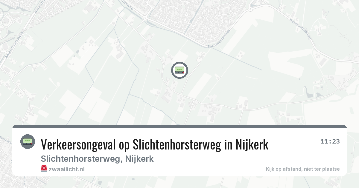 Verkeersongeval op Slichtenhorsterweg in Nijkerk — 31 jul 2026