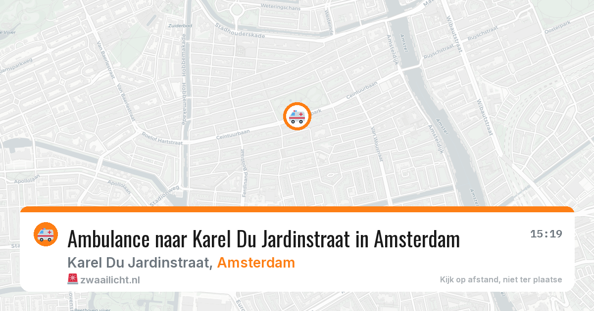 Ambulance naar Karel Du Jardinstraat in Amsterdam — 24 mrt 2026