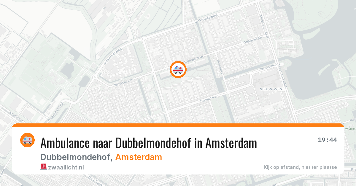 Ambulance naar Dubbelmondehof in Amsterdam — 23 jun 2026