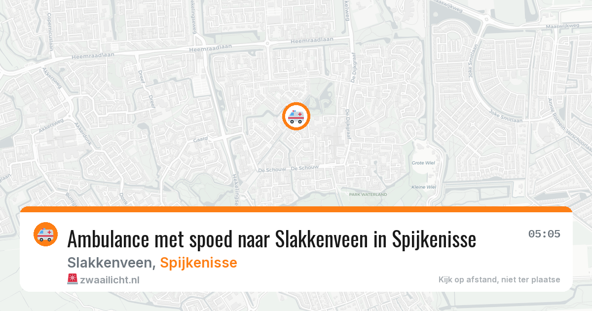 Ambulance met spoed naar Slakkenveen in Spijkenisse — 5 aug 2026