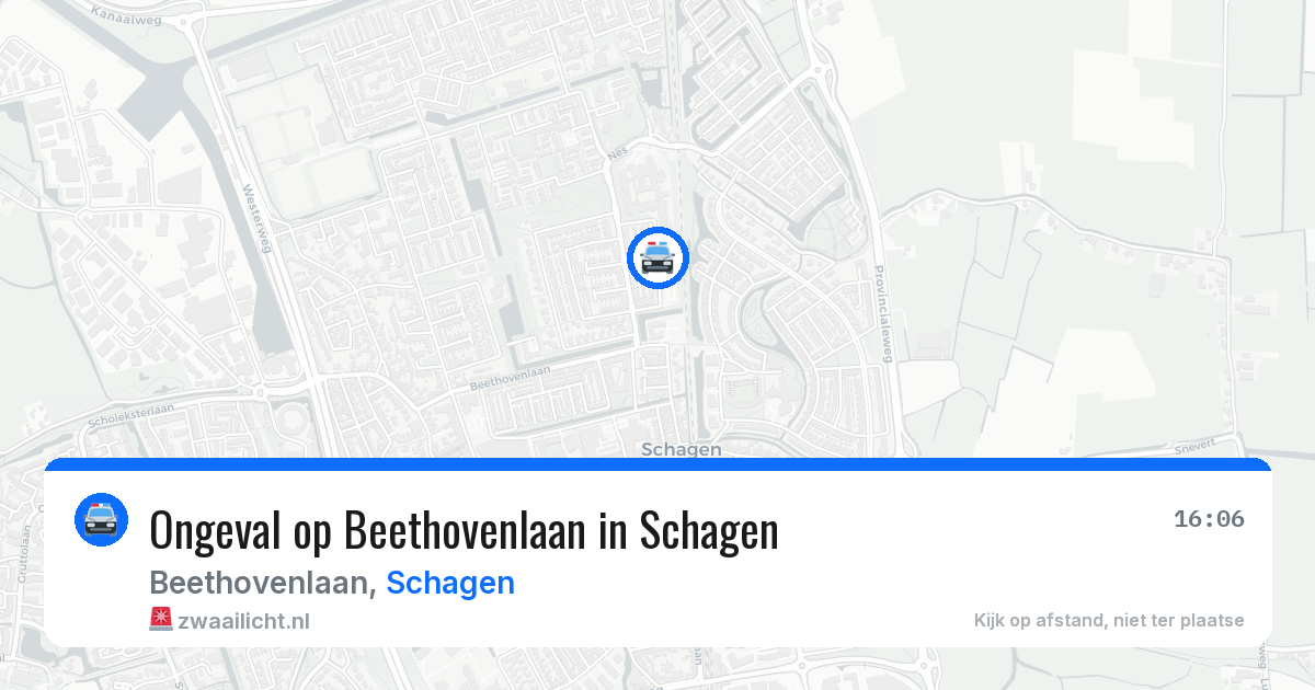 Ongeval op Beethovenlaan in Schagen — 28 jul 2026