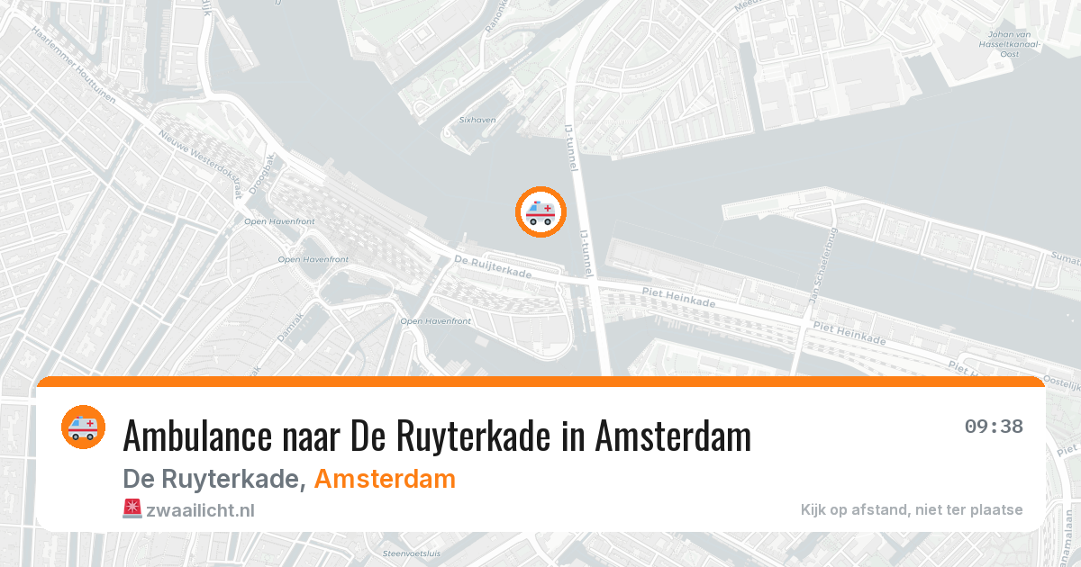 Ambulance naar De Ruyterkade in Amsterdam — 2 jun 2026