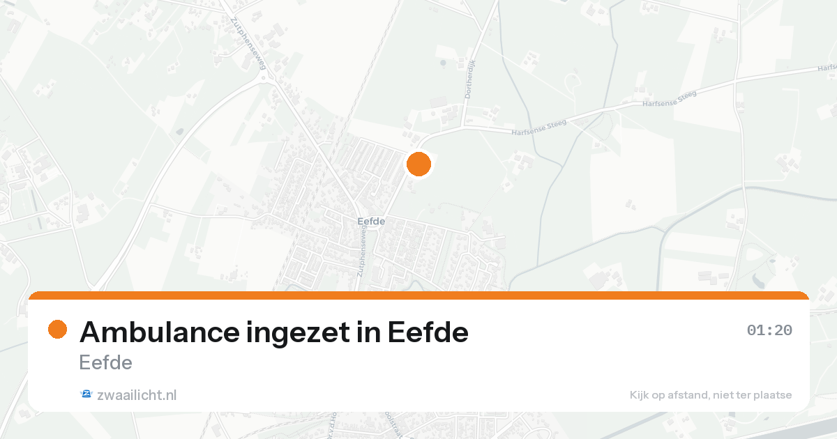 Ambulance ingezet in Eefde — 15 aug 2026