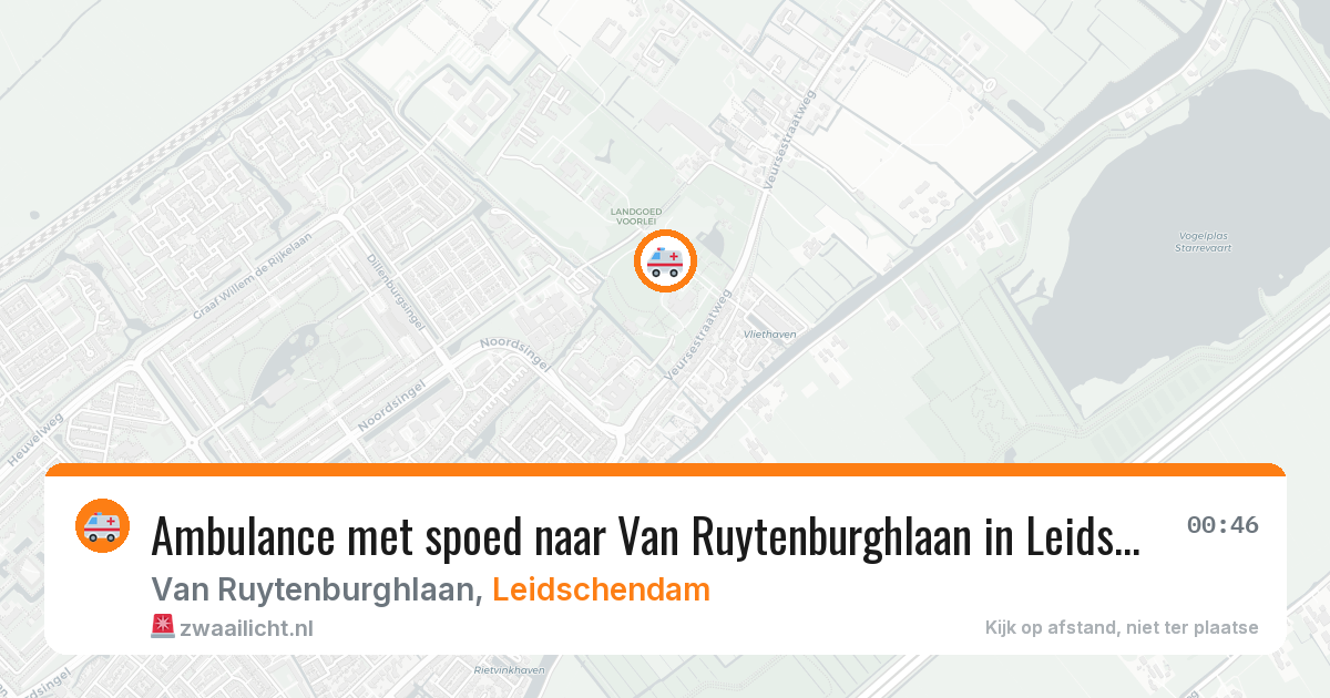 Ambulance met spoed naar Van Ruytenburghlaan in Leidschendam — 31 mrt 2026