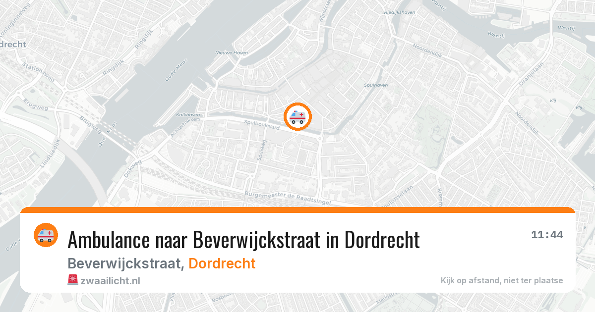 Ambulance naar Beverwijckstraat in Dordrecht — 13 aug 2026