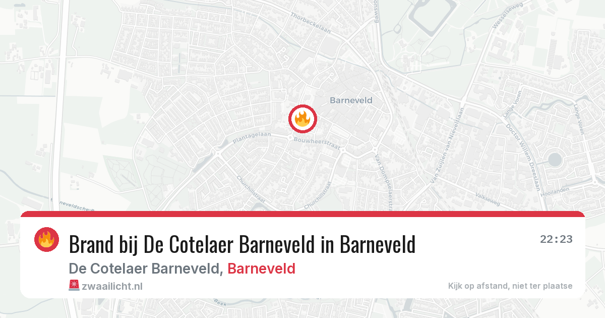 Brand bij De Cotelaer Barneveld in Barneveld — 12 jun 2026