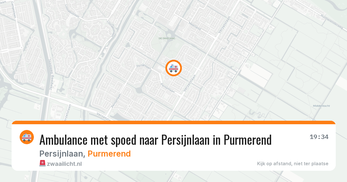 Ambulance met spoed naar Persijnlaan in Purmerend — 24 jun 2026