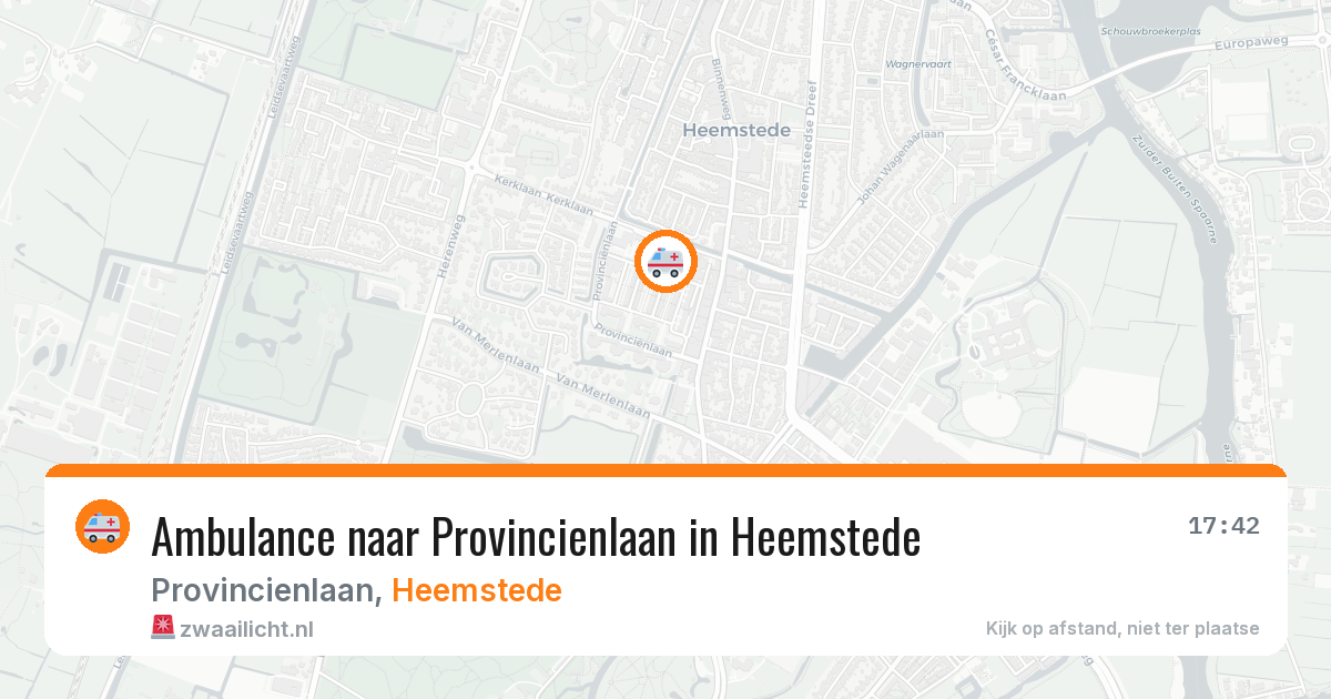 Ambulance naar Provincienlaan in Heemstede — 31 jul 2026