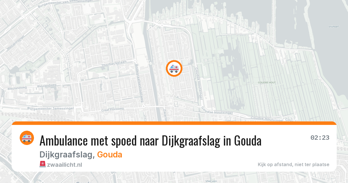 Ambulance met spoed naar Dijkgraafslag in Gouda — 12 aug 2026