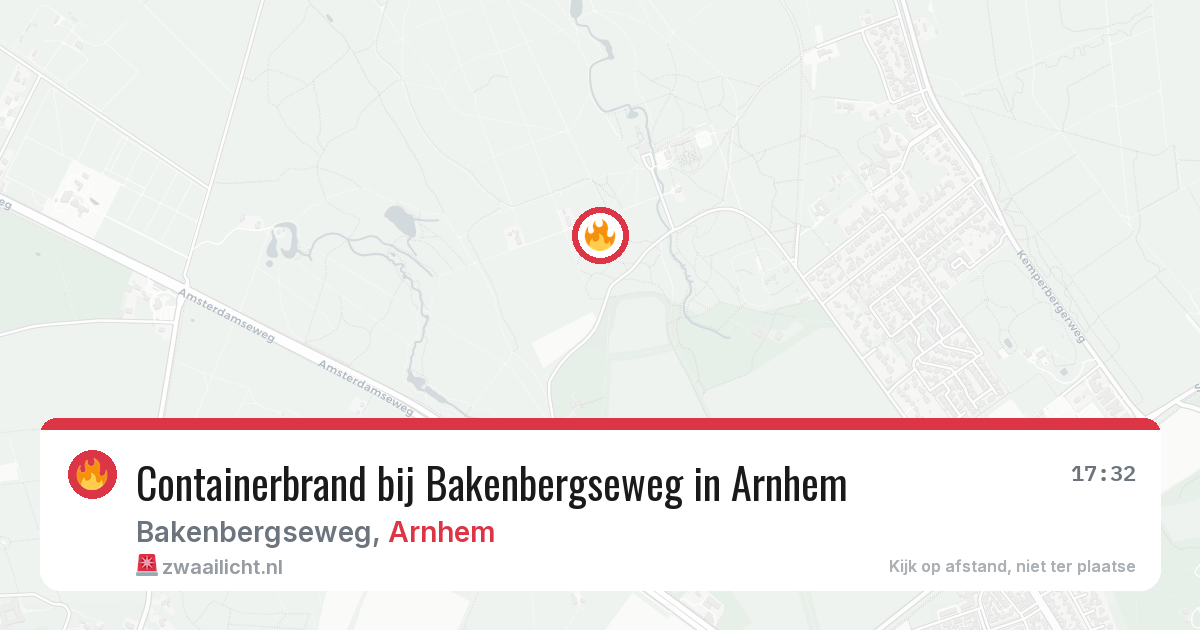 Containerbrand bij Bakenbergseweg in Arnhem — 28 mrt 2026