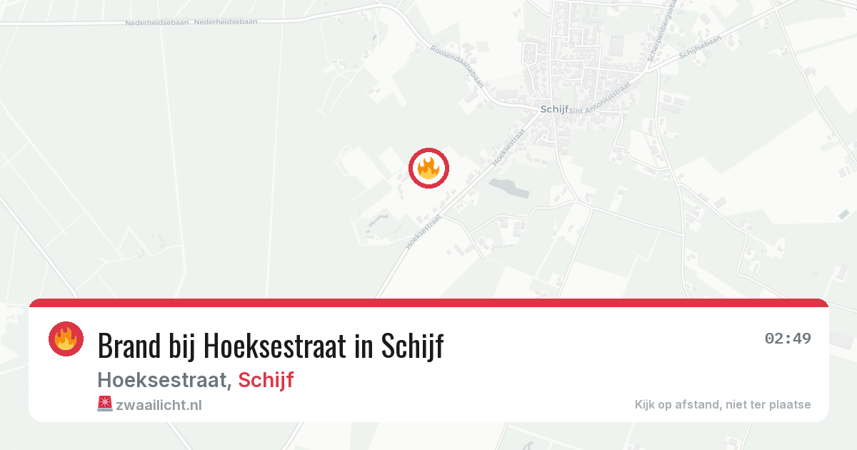Brand bij Hoeksestraat in Schijf — 28 jun 2026