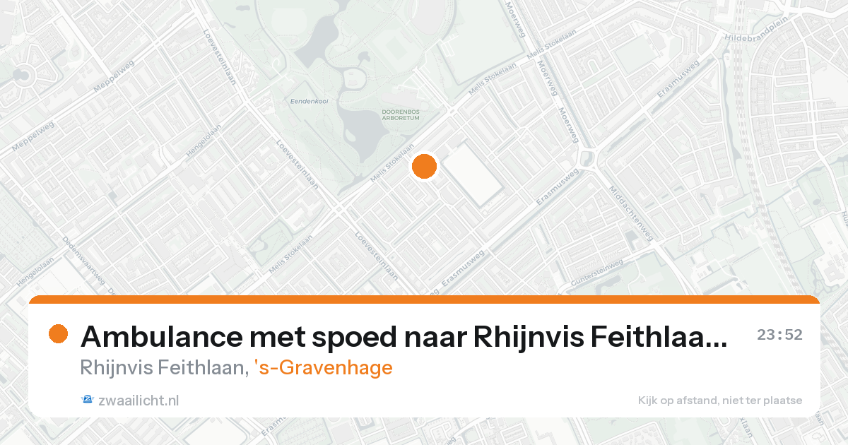 Ambulance met spoed naar Rhijnvis Feithlaan in 's-Gravenhage — 15 aug 2026