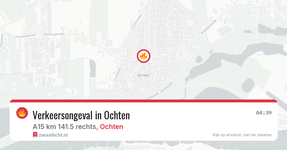 Verkeersongeval in Ochten — 22 jun 2026