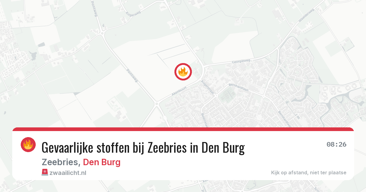 Gevaarlijke stoffen bij Zeebries in Den Burg — 2 jul 2026
