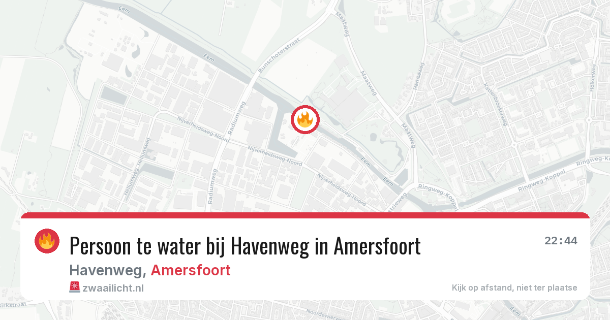 Persoon te water bij Havenweg in Amersfoort — 7 feb 2026