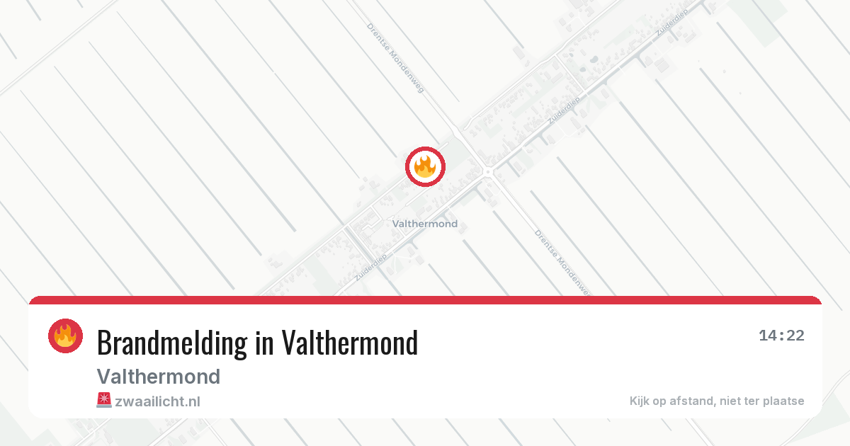 Brandmelding in Valthermond — 22 jun 2026