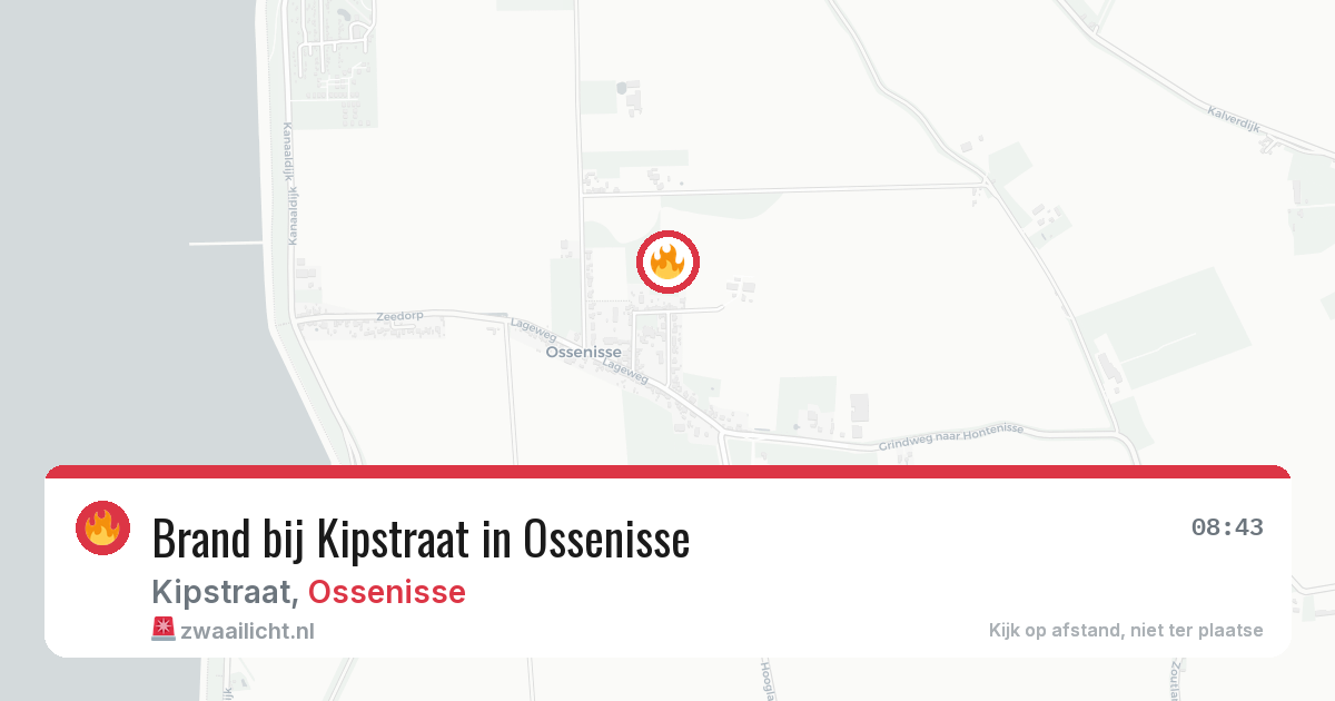 Brand bij Kipstraat in Ossenisse — 27 jul 2026
