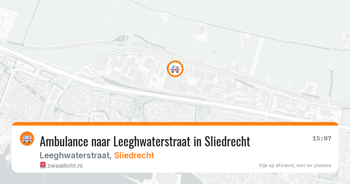 Ambulance naar Leeghwaterstraat in Sliedrecht — 13 jun 2026