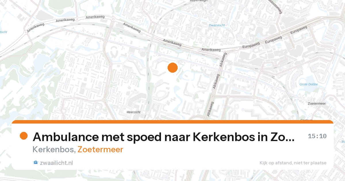 Ambulance met spoed naar Kerkenbos in Zoetermeer — 26 aug 2026