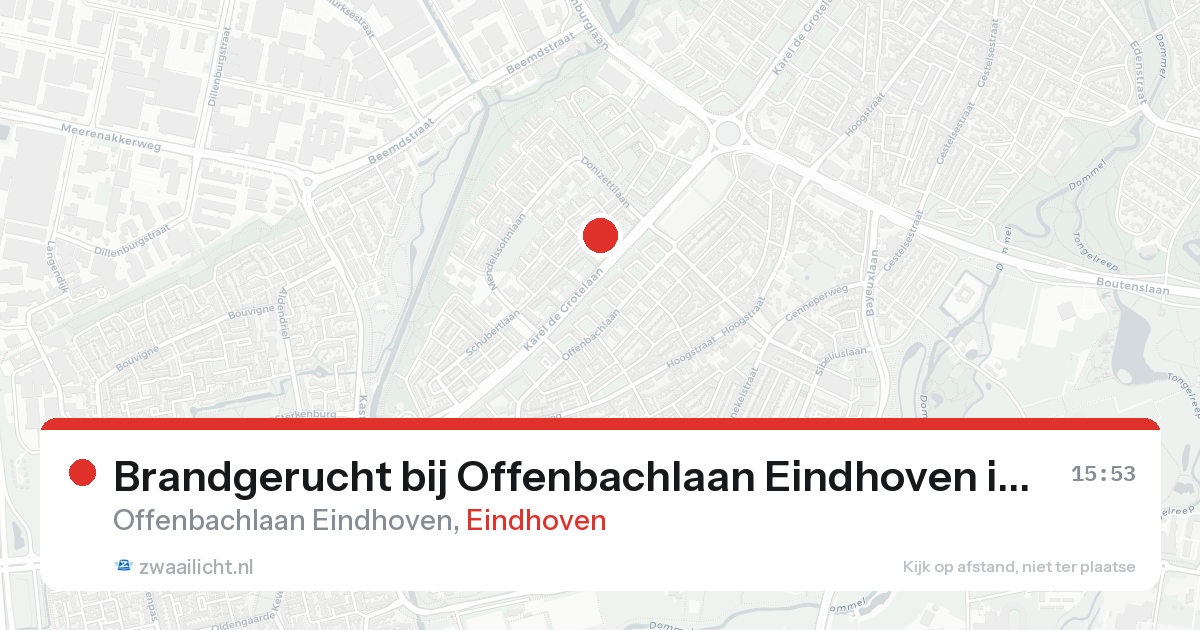 Brandgerucht bij Offenbachlaan Eindhoven in Eindhoven — 23 aug 2026
