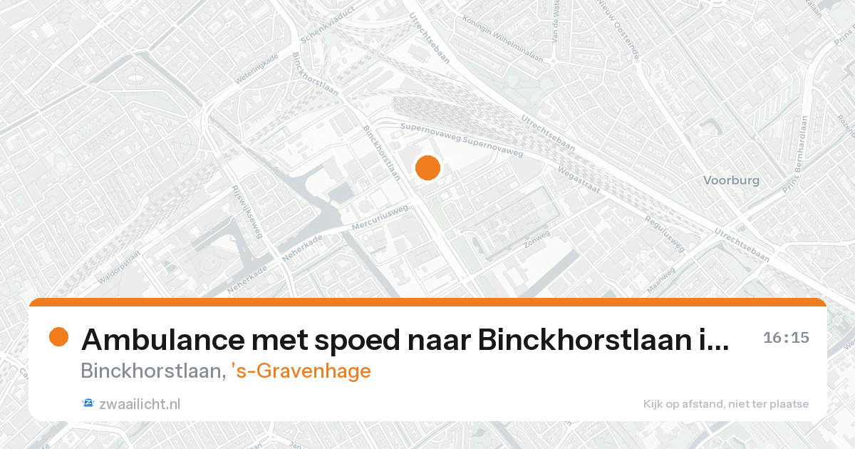 Ambulance met spoed naar Binckhorstlaan in 's-Gravenhage — 15 aug 2026