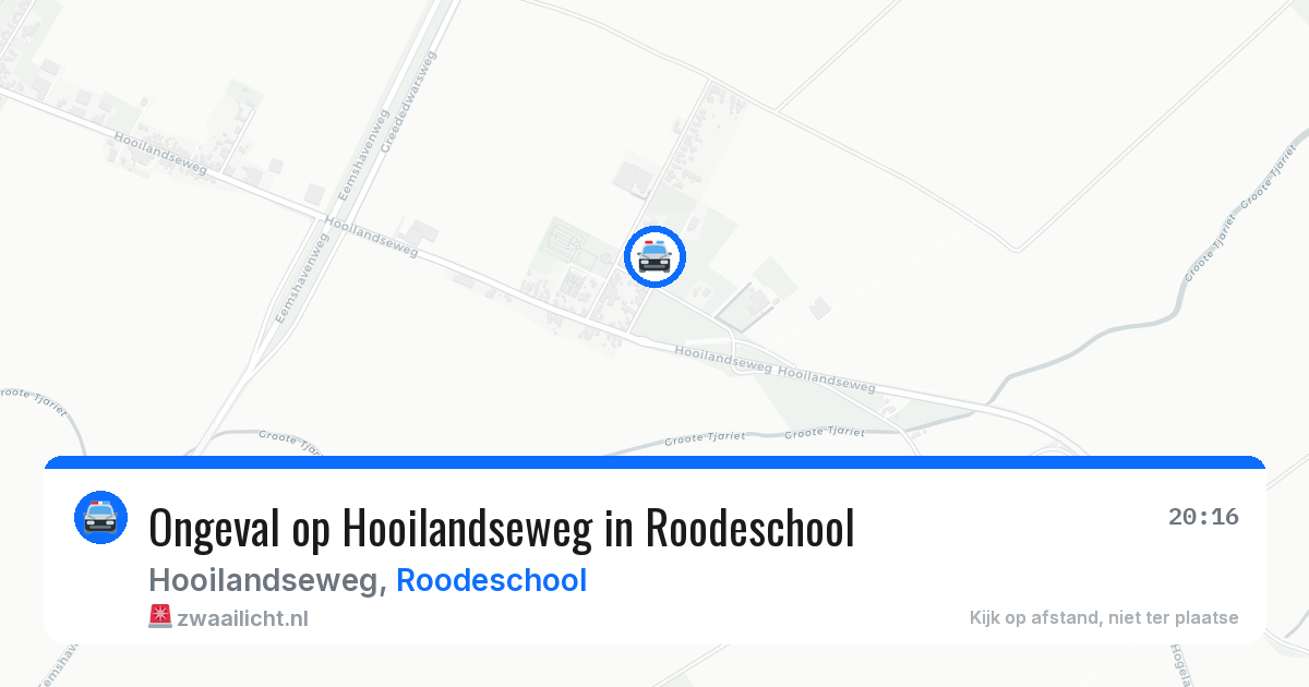 Ongeval op Hooilandseweg in Roodeschool — 22 mei 2026