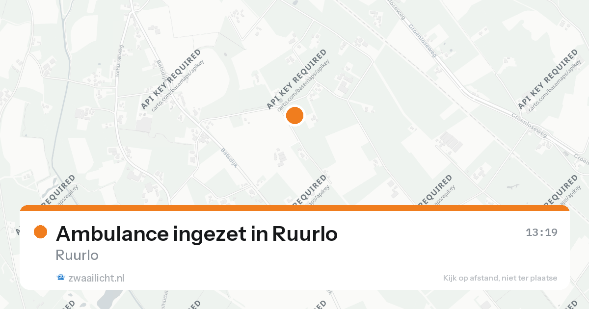 Ambulance ingezet in Ruurlo — 26 aug 2026