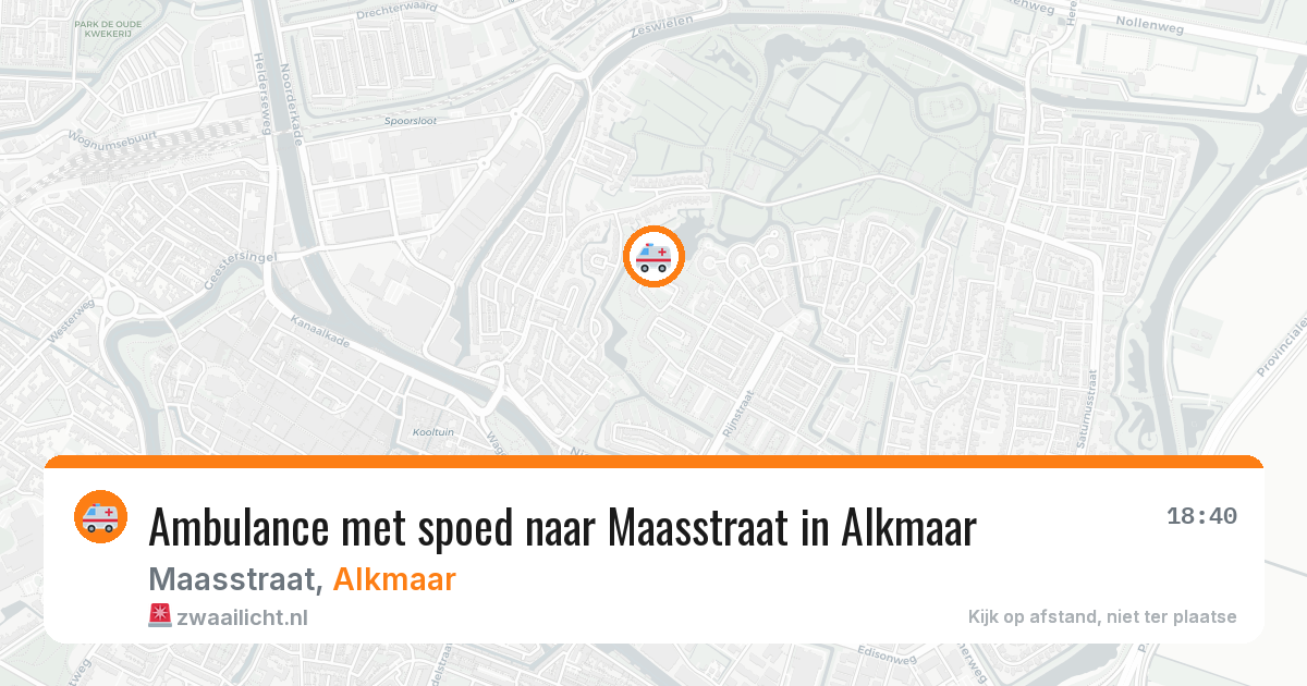 Ambulance met spoed naar Maasstraat in Alkmaar — 20 apr 2026