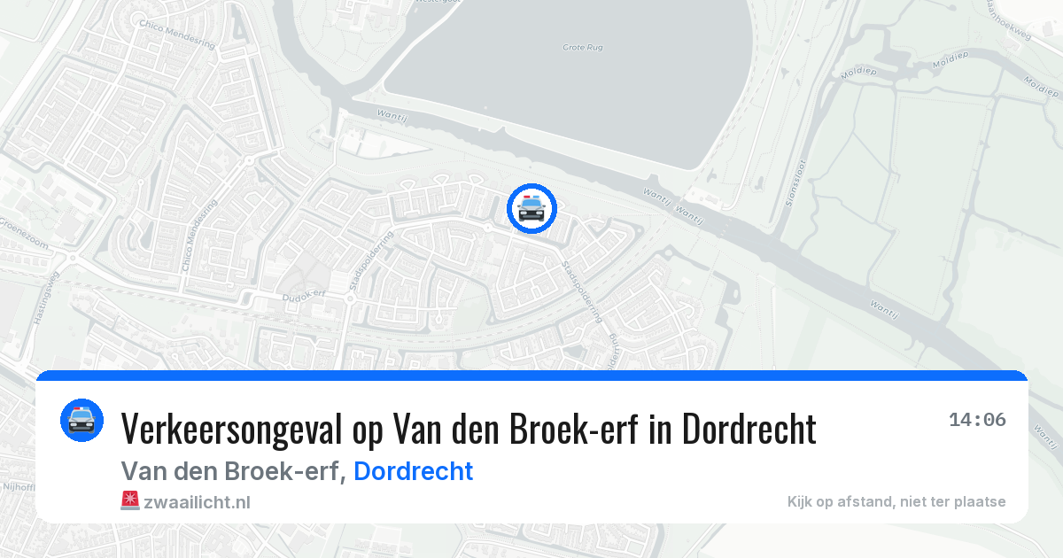 Verkeersongeval op Van den Broek-erf in Dordrecht — 12 mrt 2026