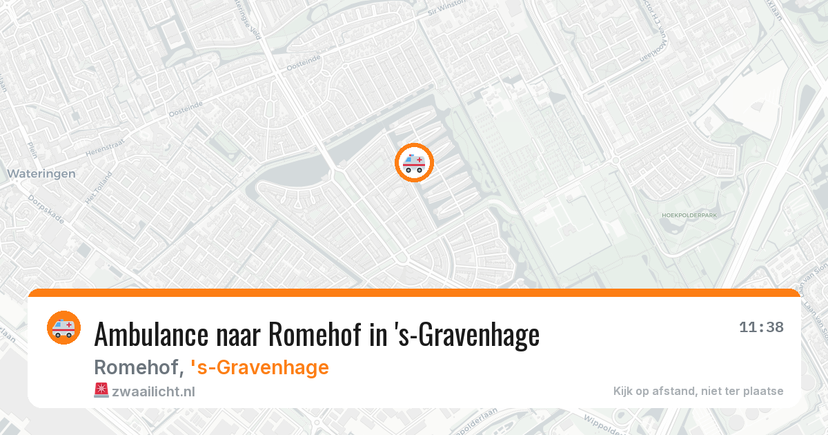Ambulance naar Romehof in 's-Gravenhage — 1 jul 2026