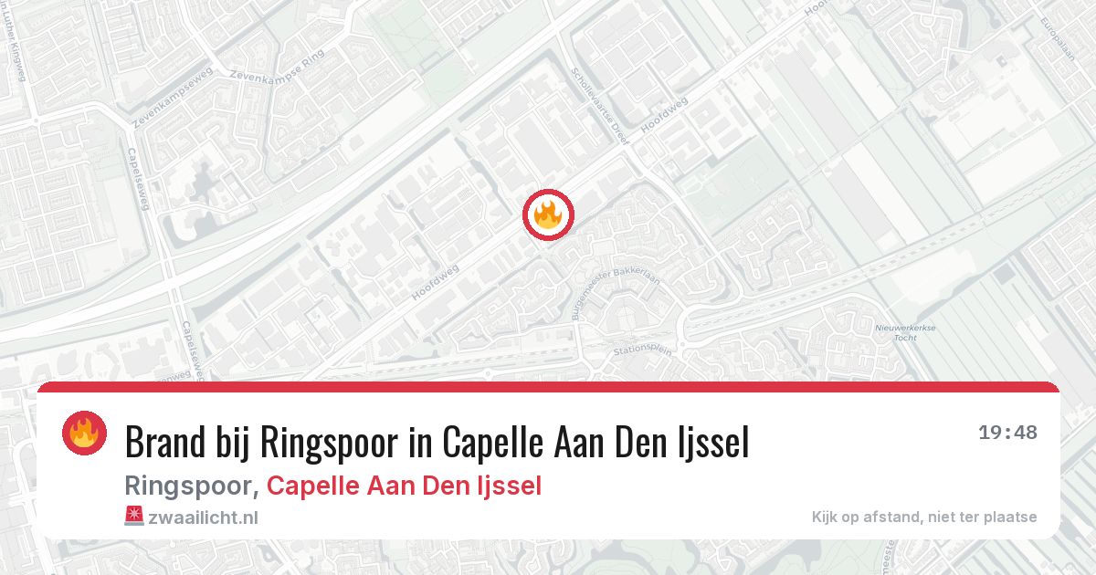 Brand bij Ringspoor in Capelle Aan Den Ijssel — 7 jun 2026