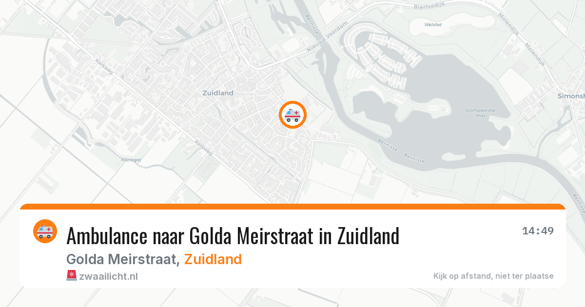 Ambulance naar Golda Meirstraat in Zuidland — 8 apr 2026