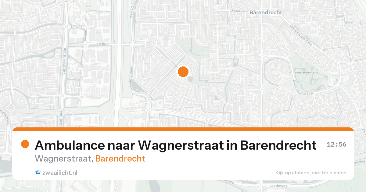 Ambulance naar Wagnerstraat in Barendrecht — 17 aug 2026
