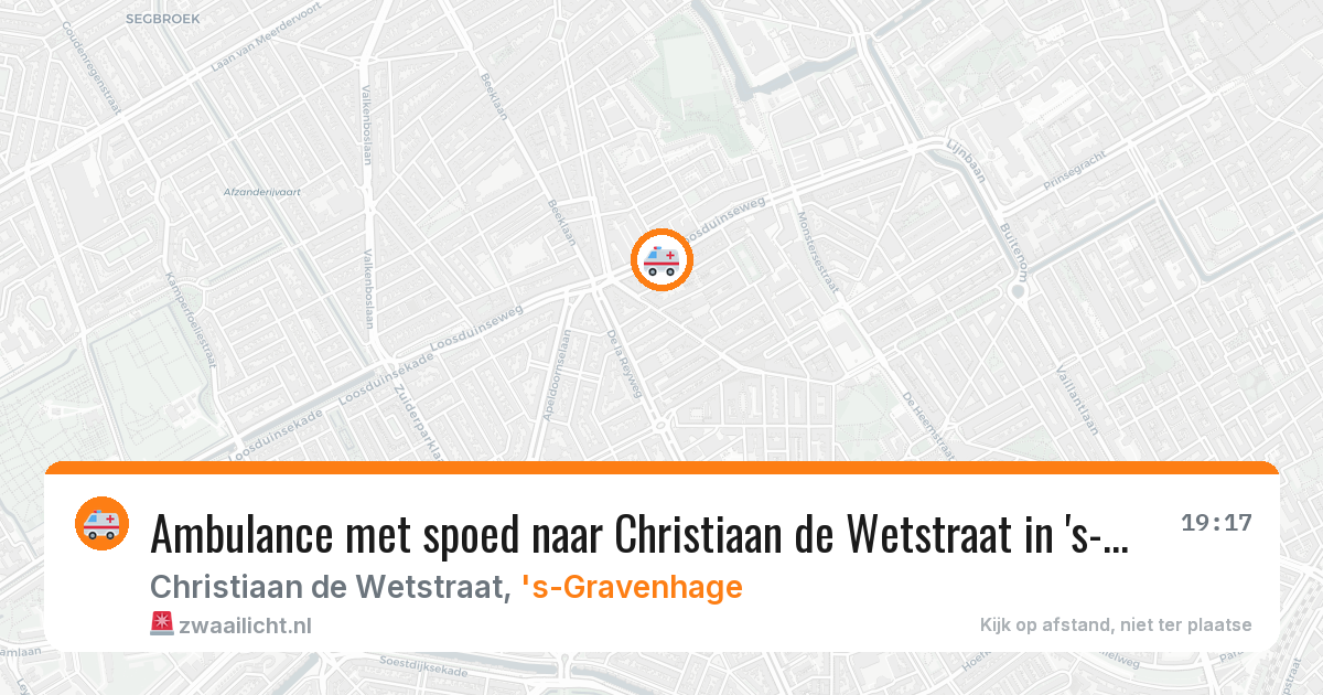 Ambulance met spoed naar Christiaan de Wetstraat in 's-Gravenhage — 4 aug 2026
