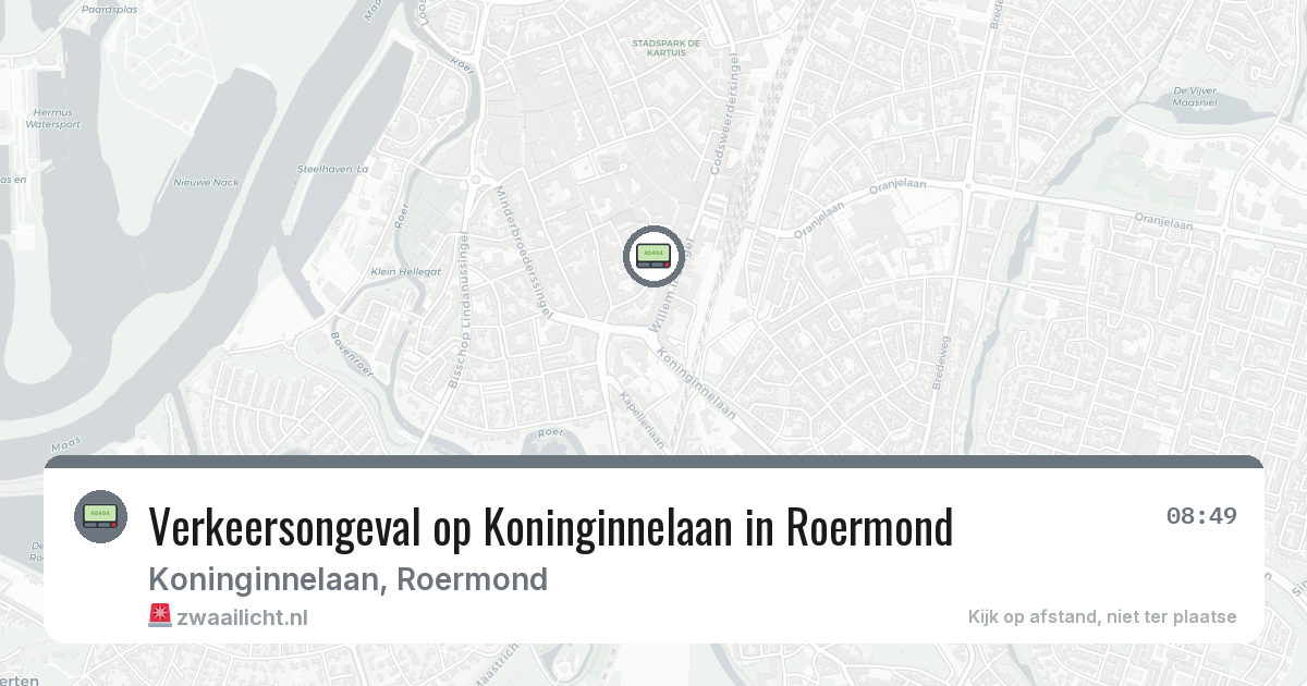 Verkeersongeval op Koninginnelaan in Roermond — 21 mrt 2026