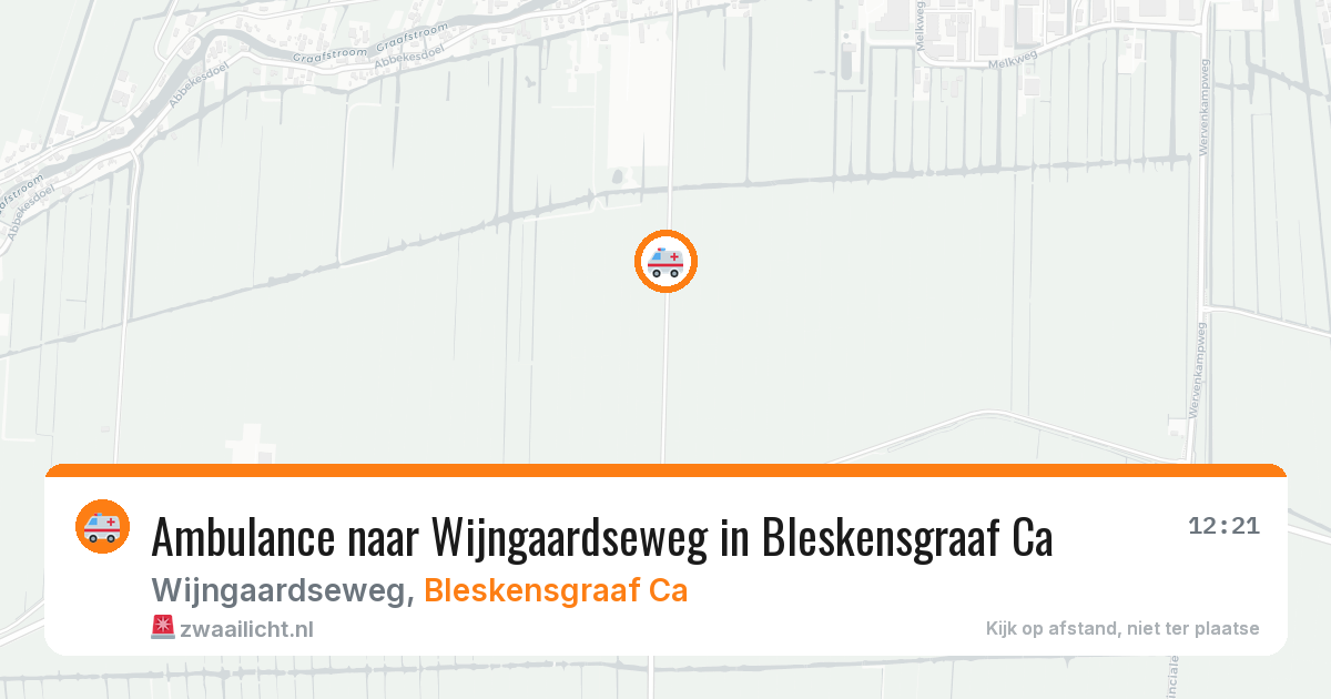Ambulance naar Wijngaardseweg in Bleskensgraaf Ca — 25 jul 2026