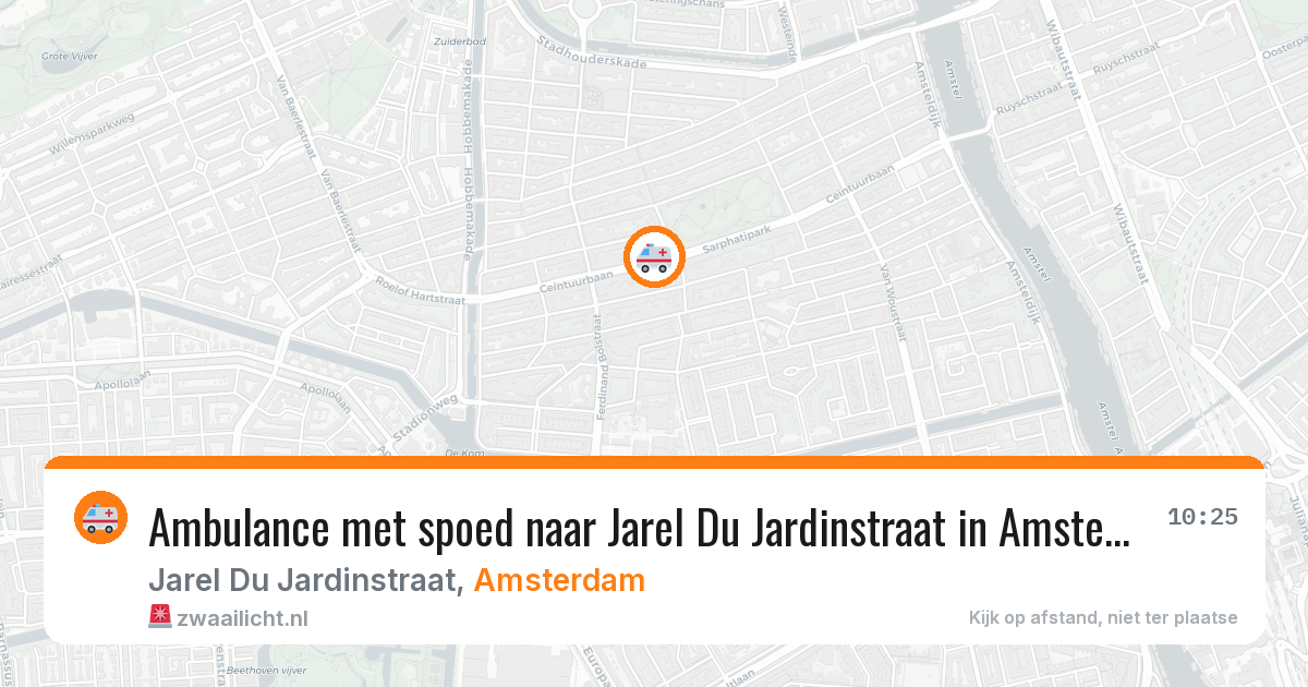Ambulance met spoed naar Jarel Du Jardinstraat in Amsterdam — 5 mei 2026