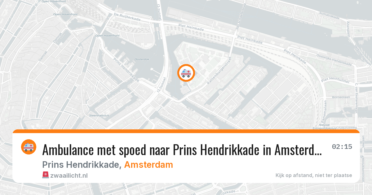 Ambulance met spoed naar Prins Hendrikkade in Amsterdam — 1 aug 2026