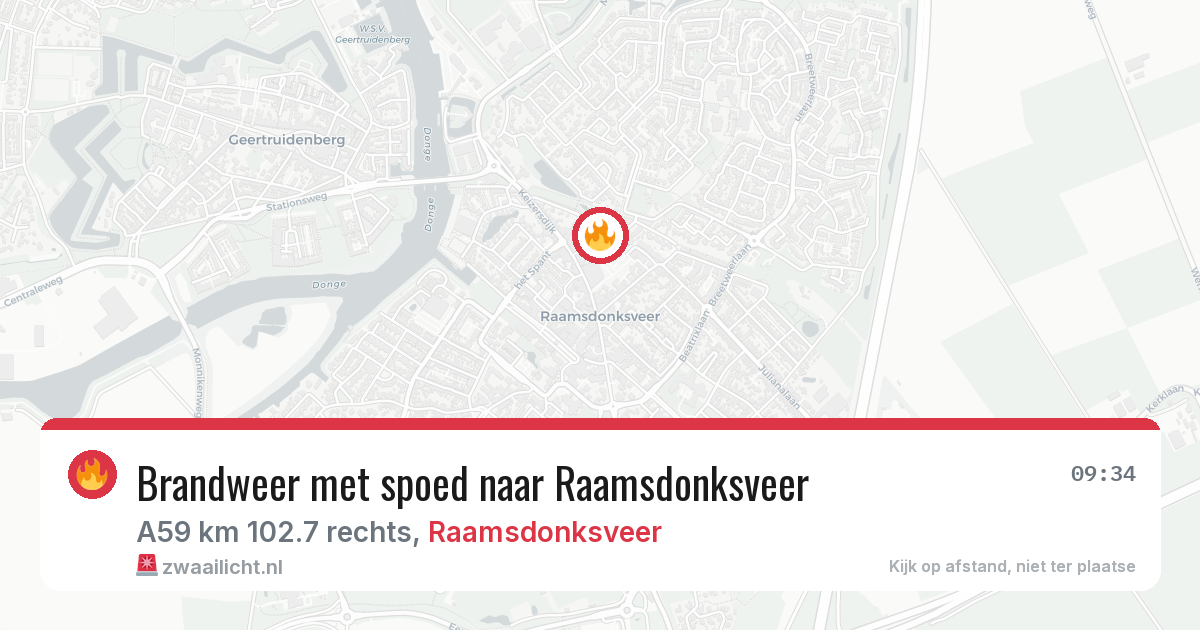 Brandweer met spoed naar Raamsdonksveer — 9 feb 2026 | 🚨 Zwaailicht.nl