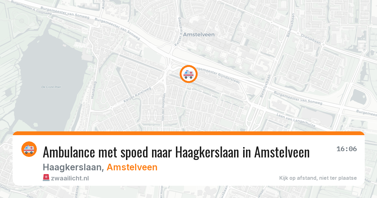 Ambulance met spoed naar Haagkerslaan in Amstelveen — 29 mei 2026