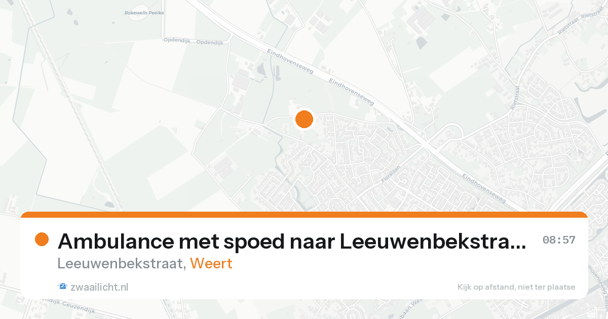 Ambulance met spoed naar Leeuwenbekstraat in Weert — 21 aug 2026