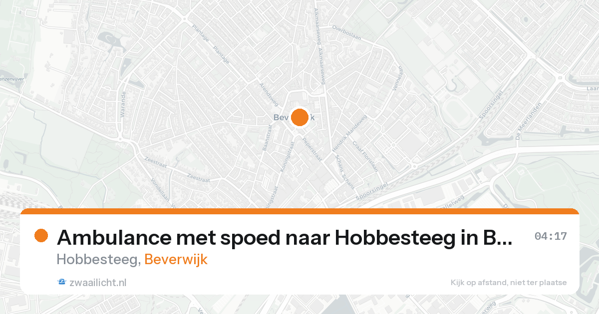 Ambulance met spoed naar Hobbesteeg in Beverwijk — 31 jan 2026
