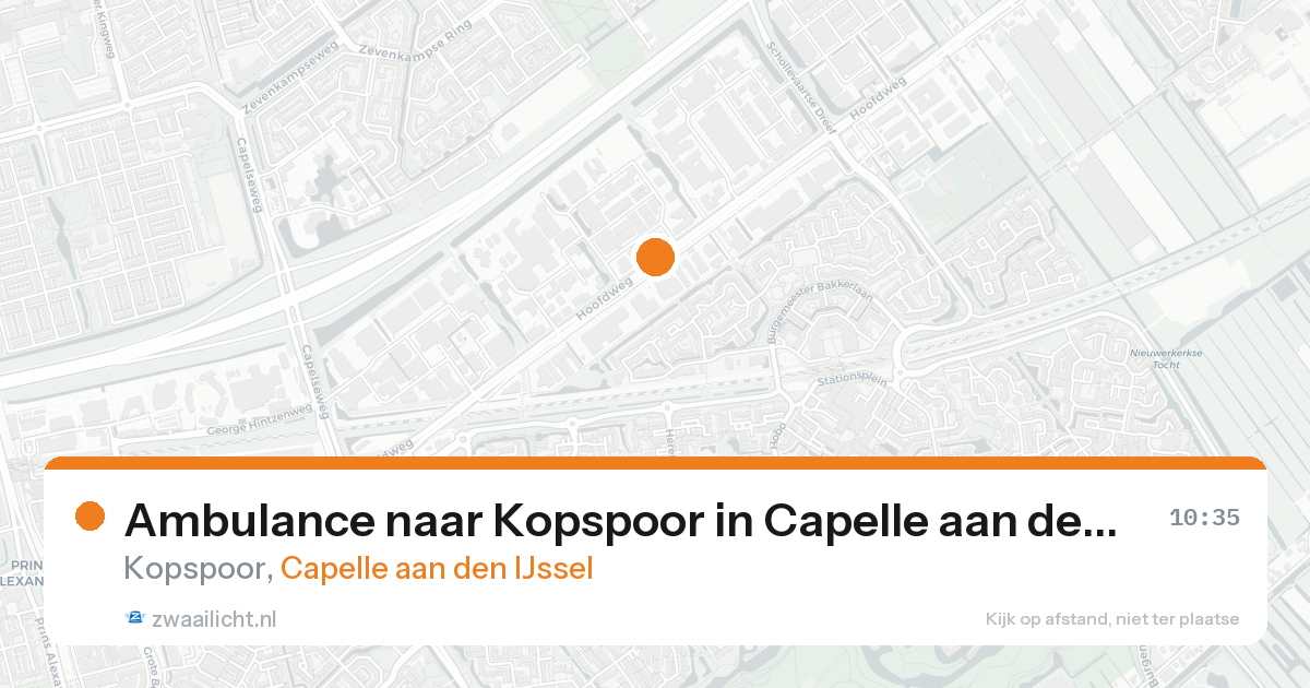 Ambulance naar Kopspoor in Capelle aan den IJssel — 25 aug 2026