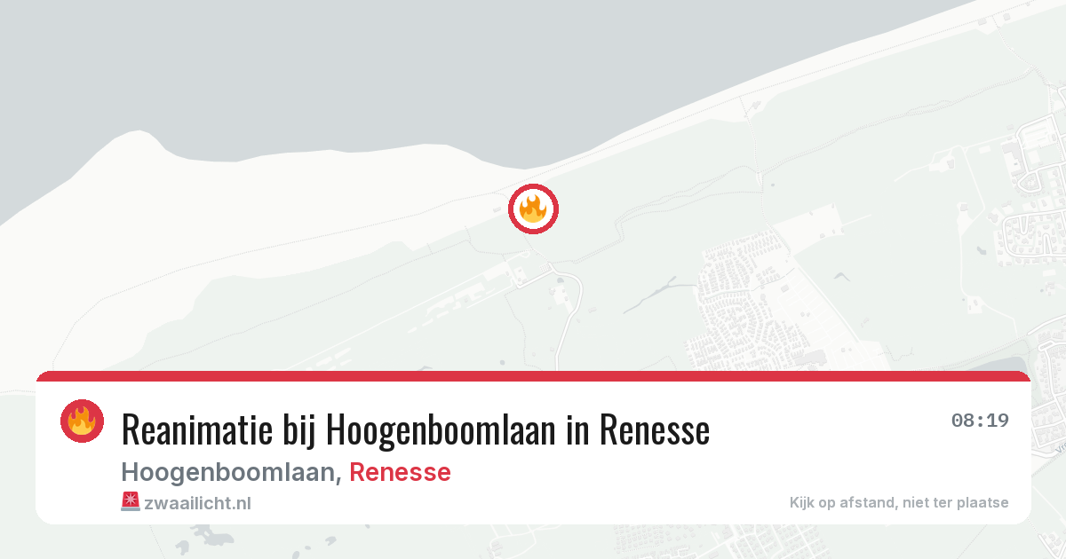 Reanimatie bij Hoogenboomlaan in Renesse — 1 jul 2026
