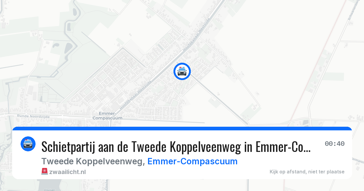 Schietpartij aan de Tweede Koppelveenweg in Emmer-Compascuum — 18 apr 2026