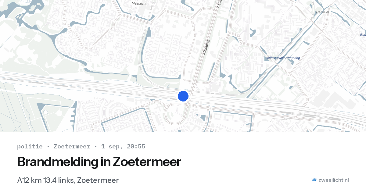 Brandmelding in Zoetermeer — 1 sep 2026