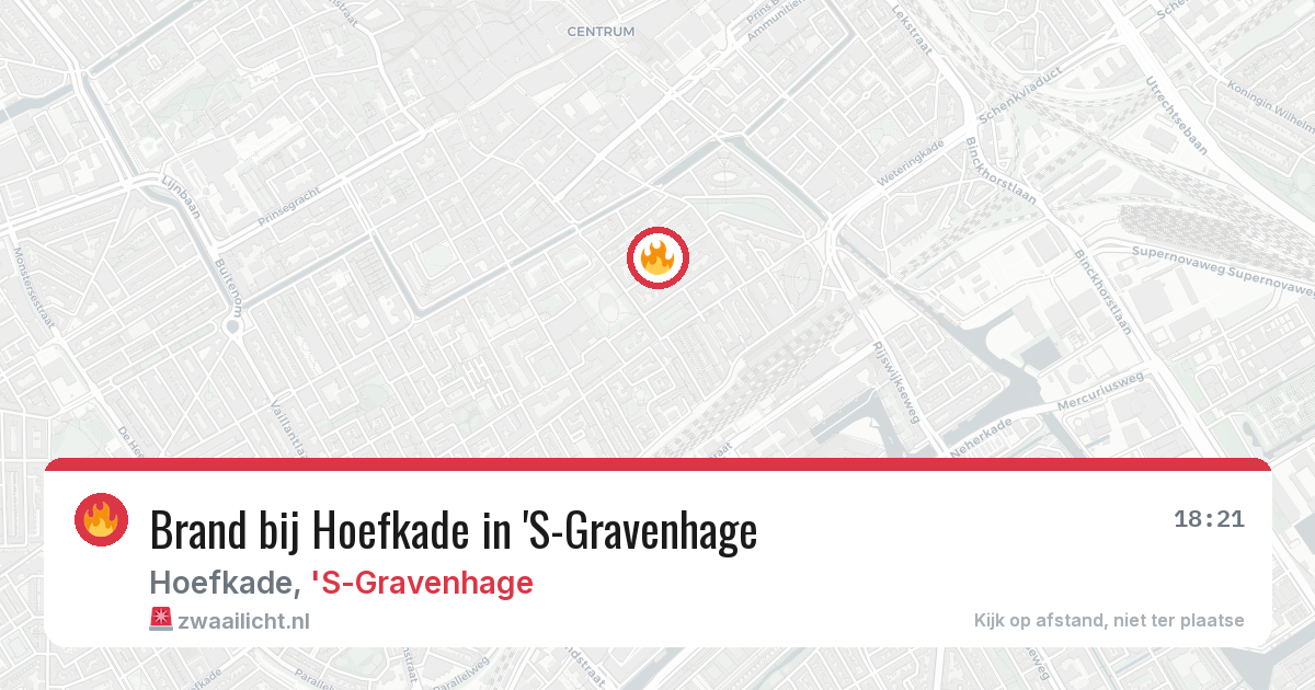 Brand bij Hoefkade in 'S-Gravenhage — 1 apr 2026